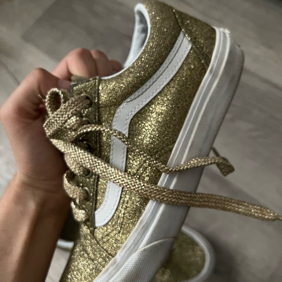 SPARKLY gold glitter vans - Picture 6 of 8
